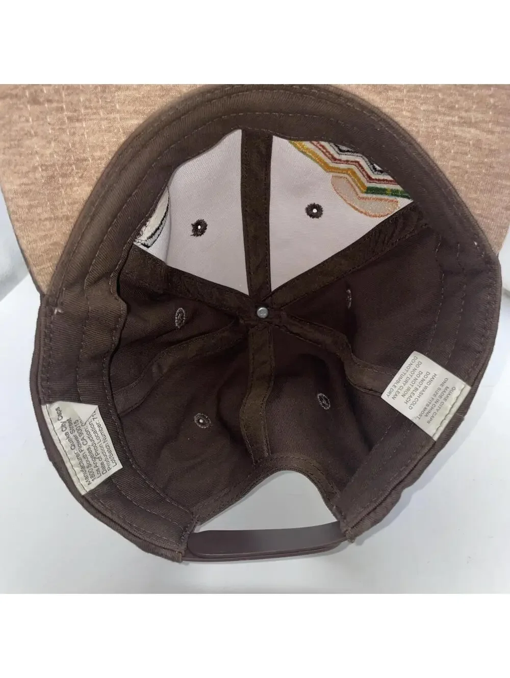UPS Hat With Mountain Graphic Embroidery  Brown Tan SnapBack OSFA